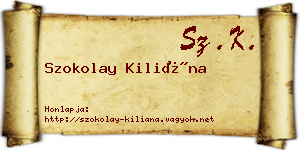 Szokolay Kiliána névjegykártya